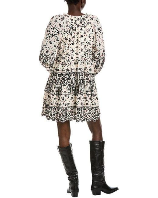 Hale Bob White Mini Dress Printed