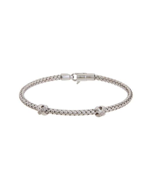 Meshmerise White 18K Over 0.1 Ct. Tw. Diamond Mesh Bangle Bracelet
