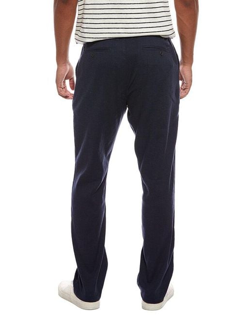 Onia Blue Stretch Linen Trouser for men