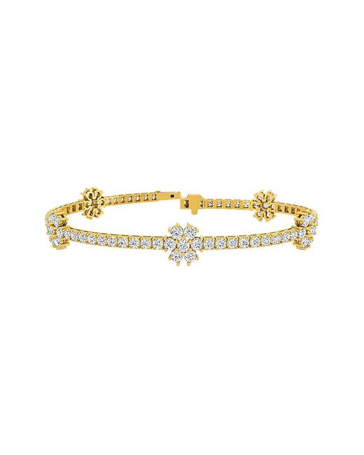Lab Grown Diamonds Metallic 14K 4.56 Ct. Tw. Lab-Grown Diamond Tennis Bracelet