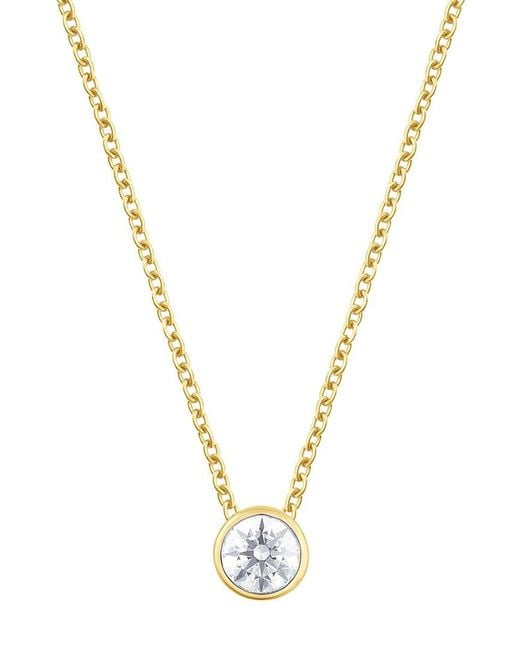 Lab Grown Diamonds Metallic 14k 0.50 Ct. Tw. Lab Grown Diamond Solitaire Pendant