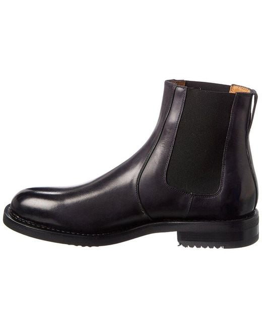 Ferragamo Black Nono Leather Boot for men
