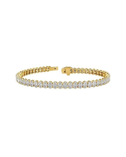 Lab Grown Diamonds Metallic 14K 9.22 Ct. Tw. Lab-Grown Diamond Tennis Bracelet