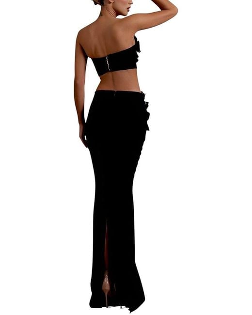 AMINA GLAM Black 2Pc Top & Short Set