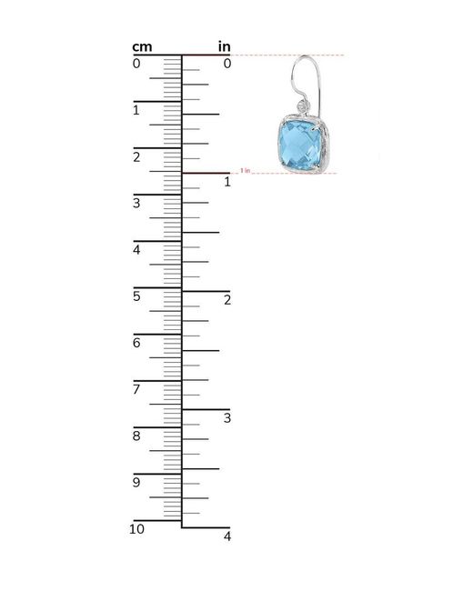 Reiss Color Collection 14k 3.79 Ct. Tw. Diamond & Blue Topaz Earrings