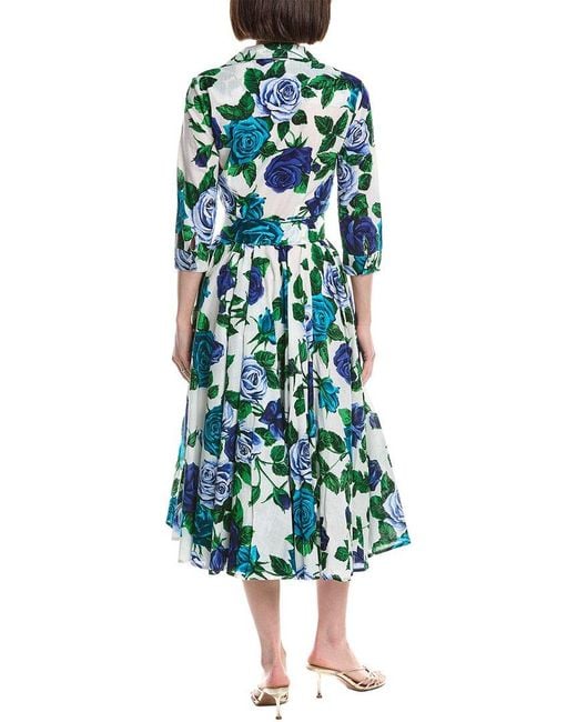 Samantha Sung Blue Aster Midi Dress