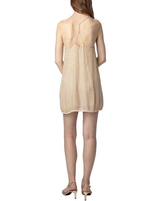 Zadig & Voltaire Natural Caro Mousseline Brod Dress