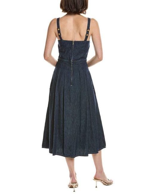 L'Agence Blue Esmeralda Day Dress