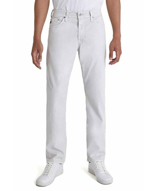 AG Jeans White Graduate Sulfur French Grey Straight Jean for men