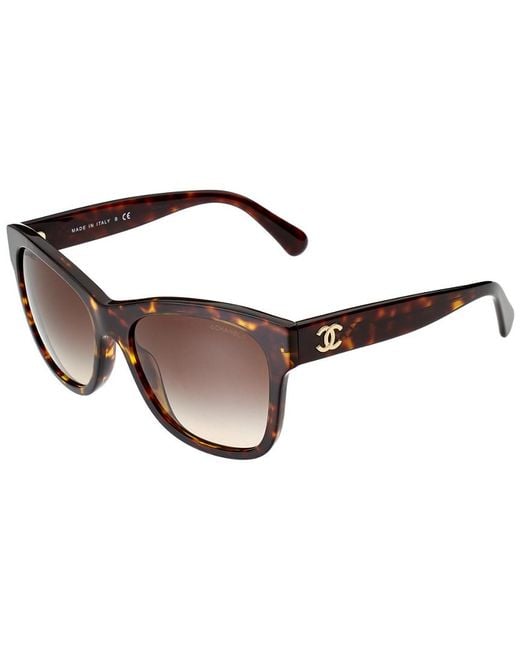 Chanel Women's 5399 53mm Polarized Sunglasses in Brown