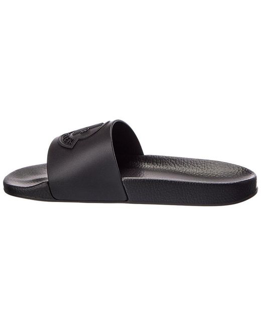 Moncler Black Basile Rubber Slide for men