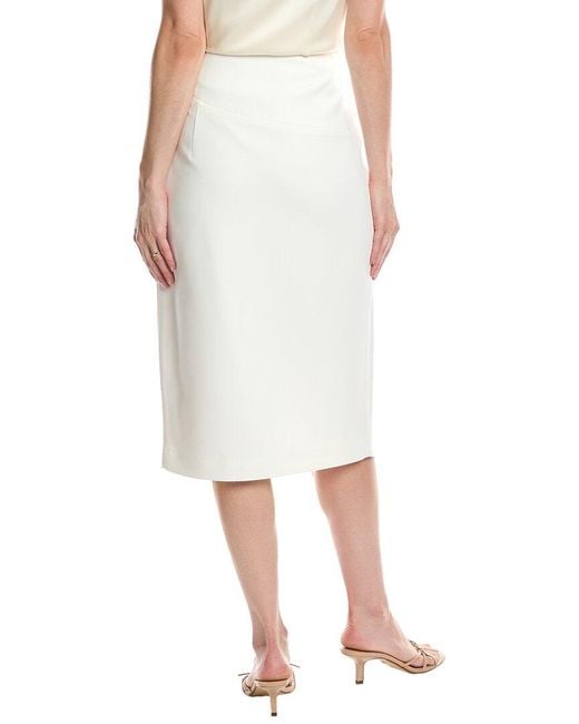 Black Halo White Juma Pencil Skirt