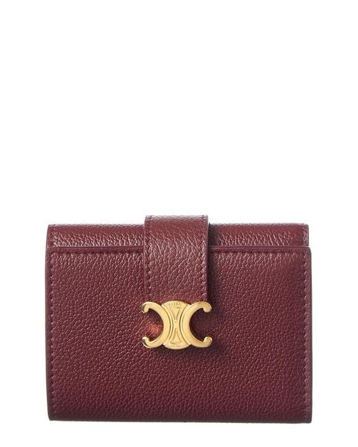 Céline Purple Nino Fine Strap Leather Fine Strap Wallet