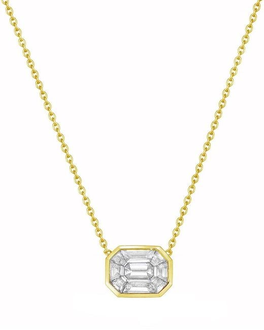 Forever Creations USA Inc. Metallic Forever Creations 14k 0.71 Ct. Tw. Diamond Illusion Necklace