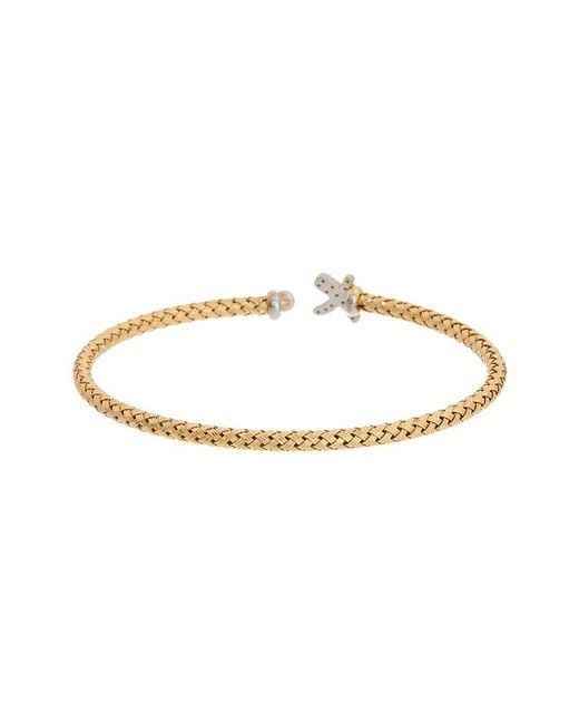 Meshmerise White 18K Over 0.15 Ct. Tw. Diamond Mesh Bangle Bracelet