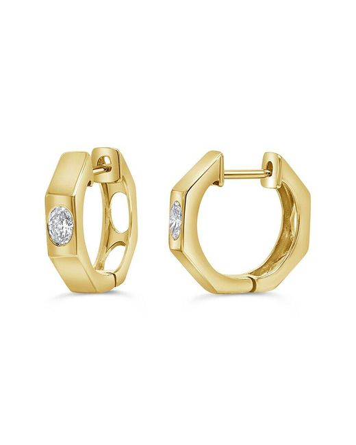 Sabrina Designs Metallic 14K 0.28 Ct. Tw. Diamond Hoop Earrings