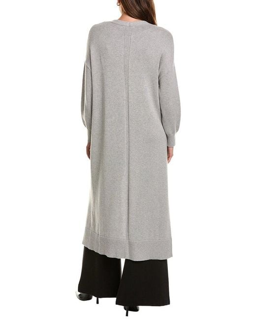 525 America White Wool-Blend Duster Cardigan