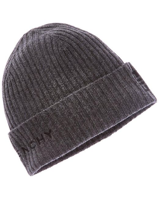 Givenchy Gray 4G Wool & Cashmere-Blend Beanie for men