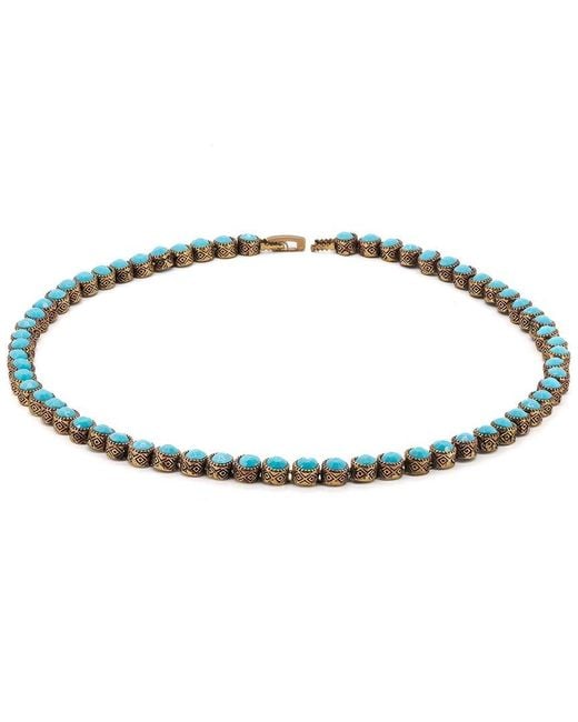Ebru Jewelry White Plated Tennis Necklace