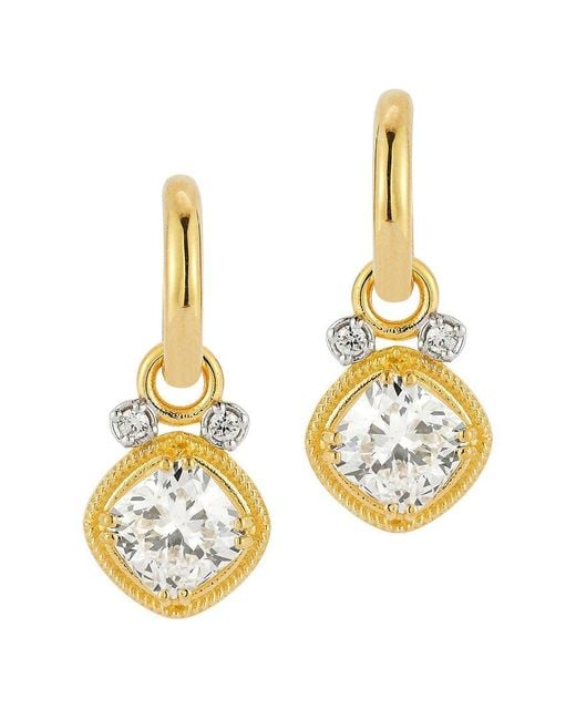 Reiss Metallic 14K 5.12 Ct. Tw. Lab-Grown Diamond Hoop Earrings
