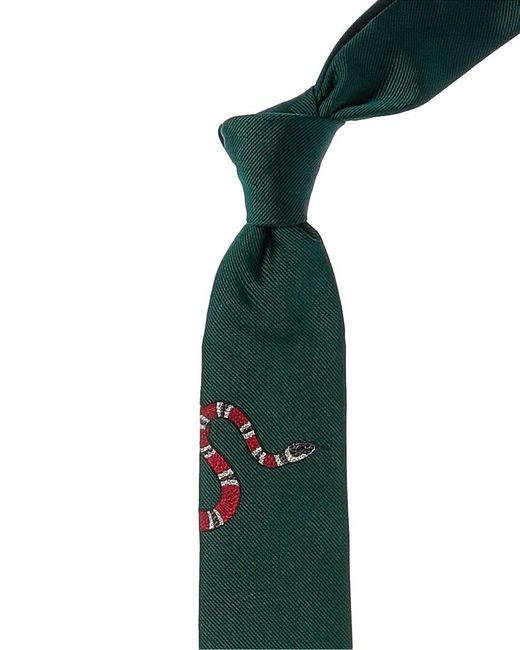 Gucci Green Silk Tie for men