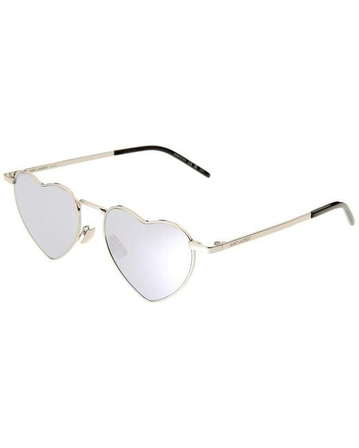 Saint Laurent Metallic Sl301loulo 52mm Sunglasses