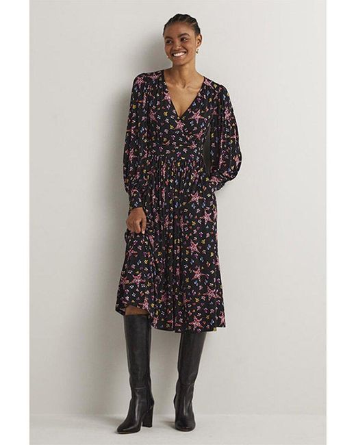 Boden black wrap dress 2025