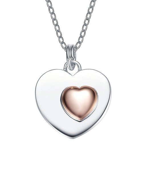 Rachel Glauber White Silver Pendant Necklace