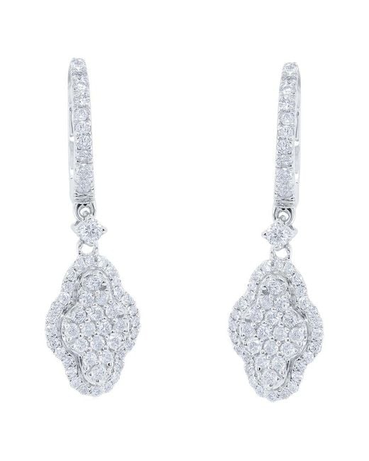 Diana M Multicolor Fine Jewelry 14k 0.75 Ct. Tw. Diamond Earrings