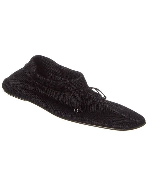 Totême Black Knit Ballerina Flat