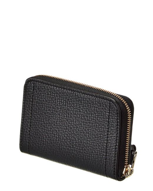 Longchamp Black Mailbox Leather Wallet