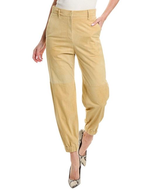 Brunello Cucinelli Natural Leather Pant