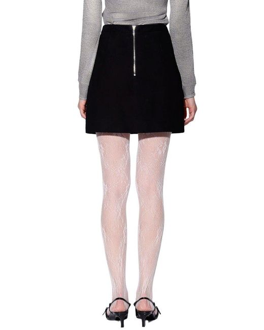 Walter Baker Black Libby Suede Skirt