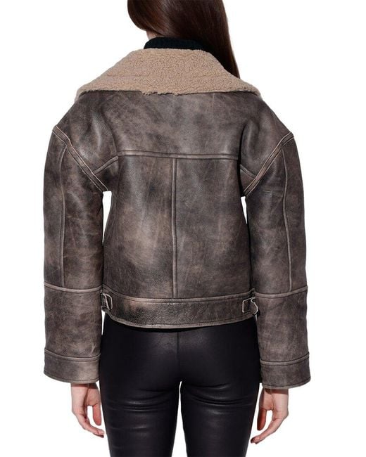 Walter Baker Gray Richie Shearling Jacket