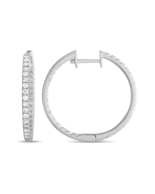 Diamond Select Cuts White 14k 1.00 Ct. Tw. Diamond Inside-out Hoops