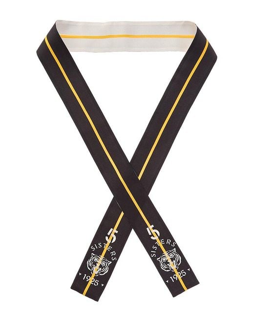 Fendi Black Wrappy Silk Neck Bow