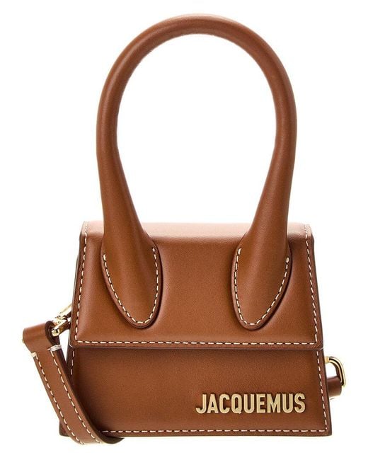 Jacquemus Brown Le Chiquito Mini Leather Shoulder Bag