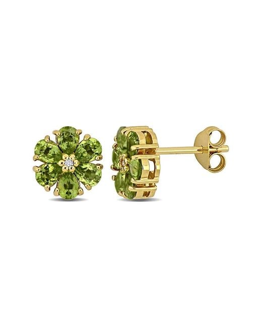 Rina Limor Multicolor 1.83 Ct. Tw. Peridot & Topaz Earrings