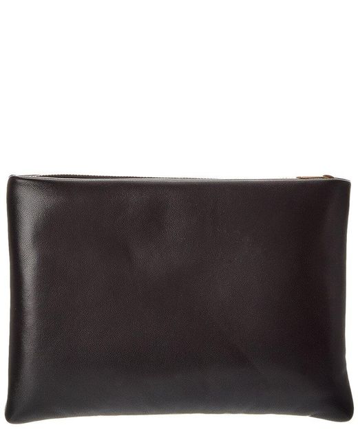 Saint Laurent Black Calypso Small Leather Pouch
