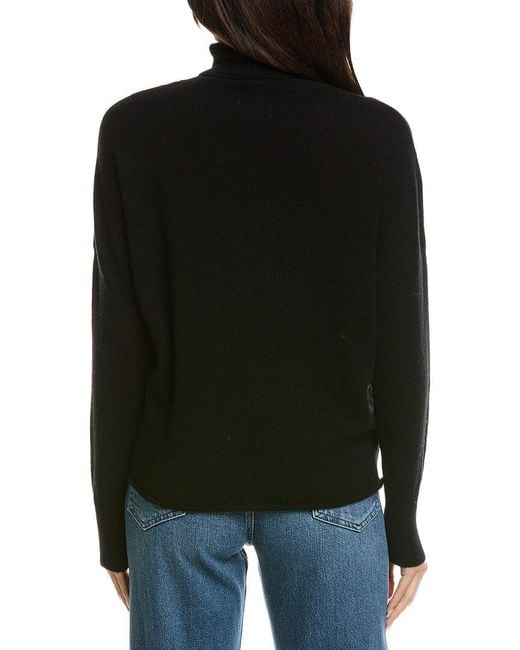 Brodie Cashmere Black Textured Roll Neck Wool & Cashmere-Blend Sweater