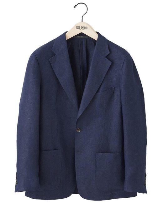 Todd Snyder Blue Linen Jacket for men