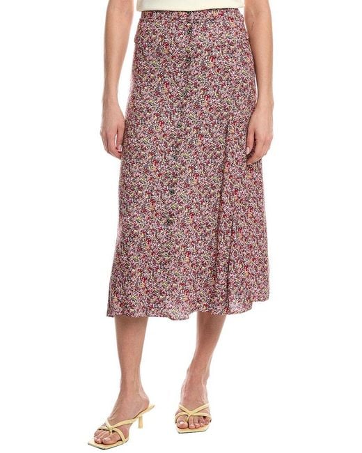 Zadig & Voltaire Pink June Midi Skirt