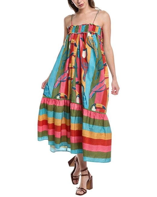 Farm Rio White Midi Dress