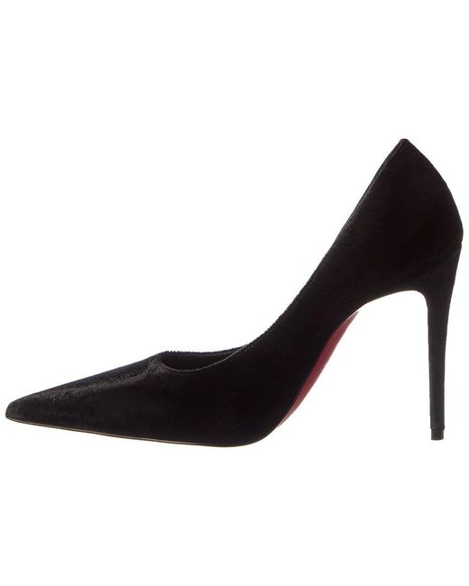 Christian Louboutin Black Kate Max 100 Velvet Pump