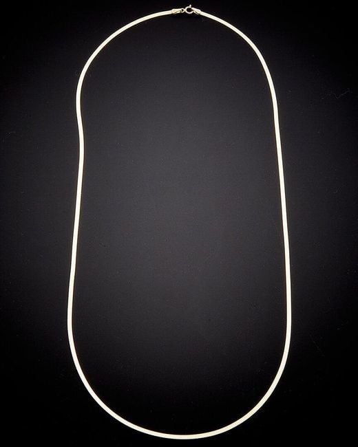 Italian Gold Black 14k Herringbone Chain Necklace