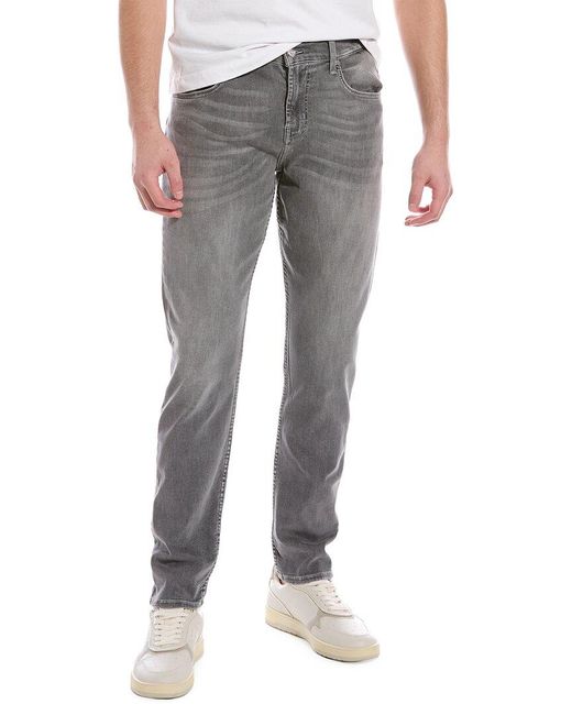 7 For All Mankind Gray Adrien Balsam Slim Tapered Jean for men