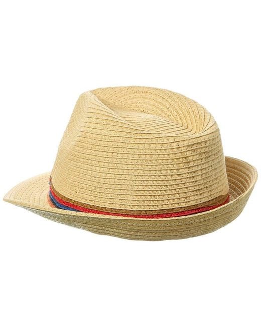 Paul Smith Natural Trilby Artist Stripe Hat for men