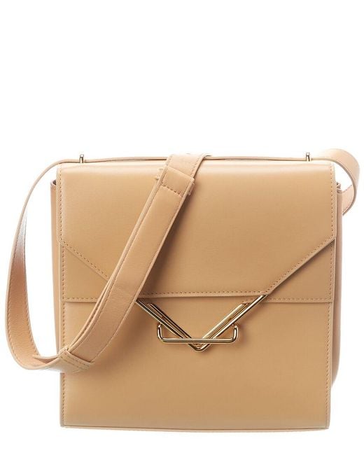 Bottega Veneta Natural The Clip Leather Shoulder Bag