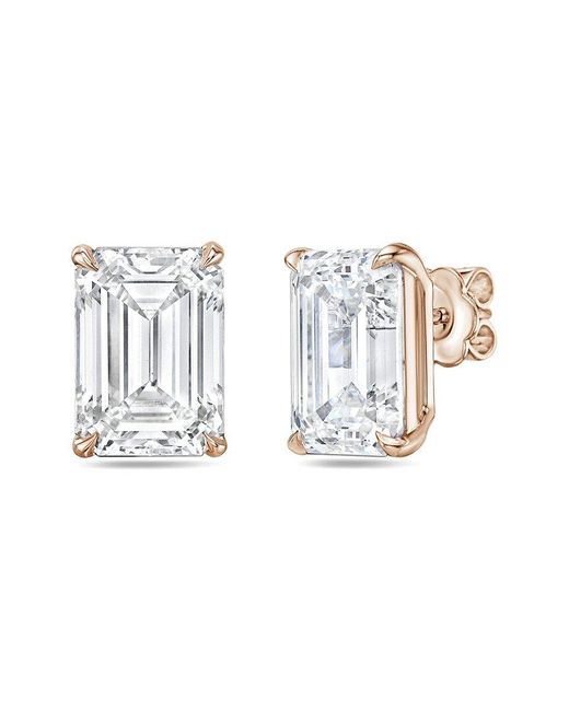 Diana M Metallic Diana M. 14K Rose 10.00 Ct. Tw. Lab-Grown Diamond Earrings