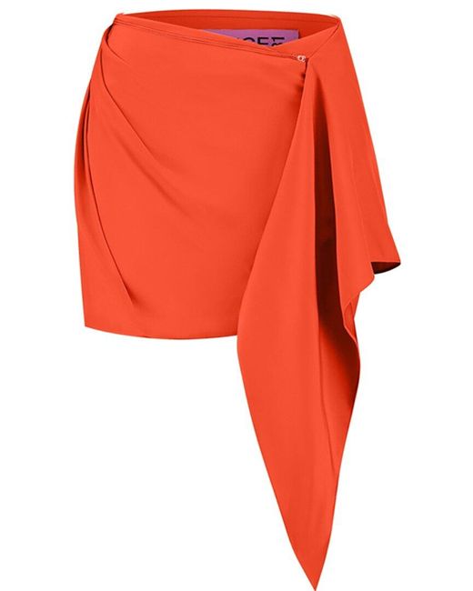 GAUGE81 Red Himeji Silk Mini Skirt